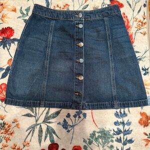 H&M Blue A-line Mini Skirt Casual